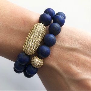 ChristopherKate Cobalt Blue Stacked Bracelets